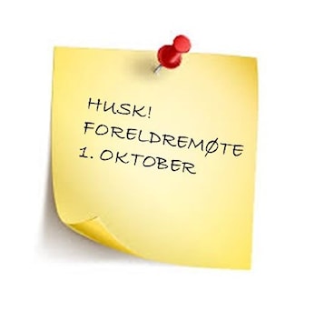 Agenda til foreldremøte 1. oktober